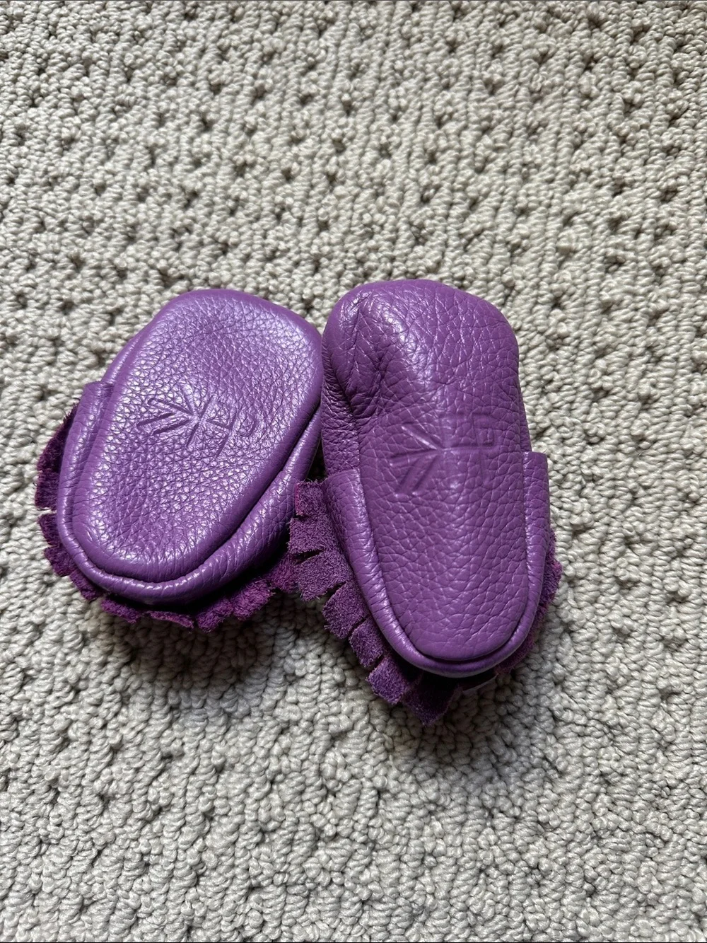 Freshly Picked Purple Toddler Moccasins with Fringe